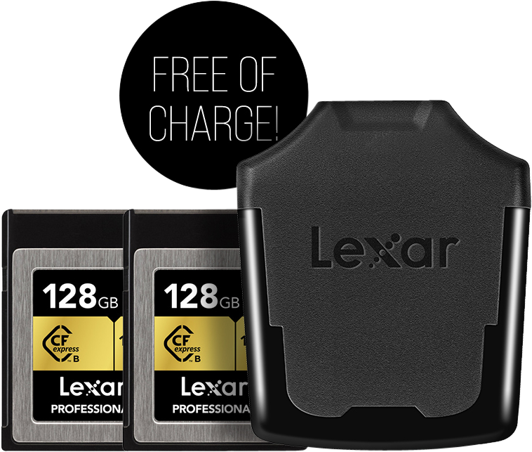 Lexar 2 X Lexar CFexpress 128GB with cardreader FOC