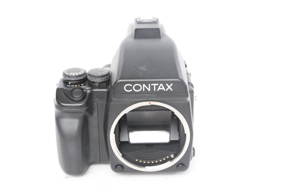 Contax 645 with Prism Finder and MFB-1 film back