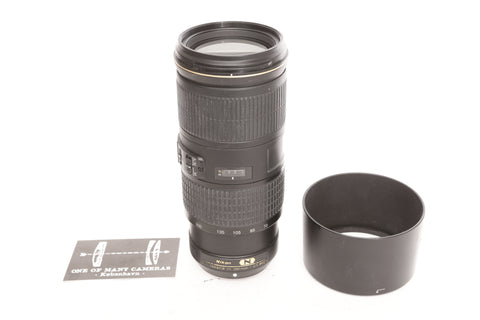 Nikon 70-200mm f4 AF-S Nikkor G VR ED IF with hood HB-60