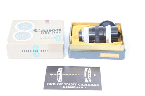 Canon 38mm f1.8 C-8 Cine Lens for Canon Cine 8