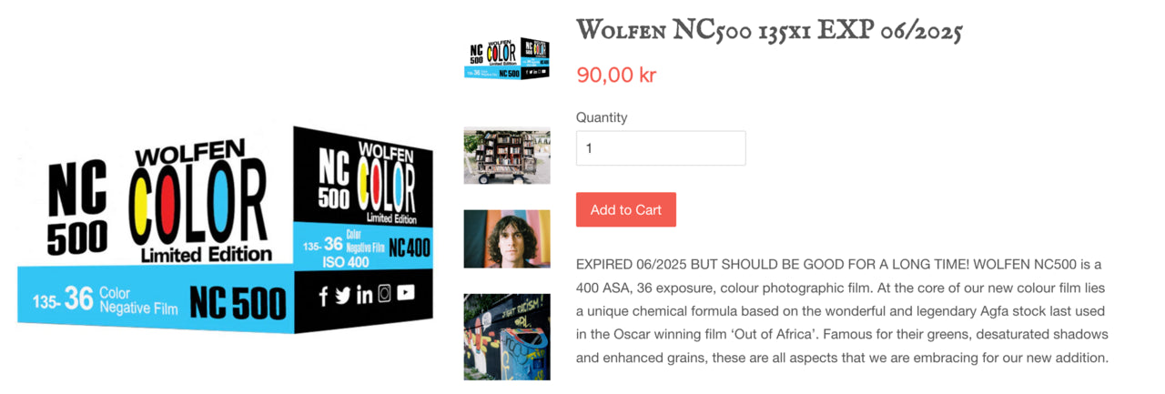 Wolfen NC 500 film