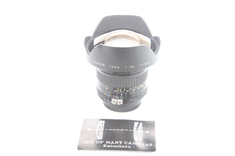 Nikon 15mm f3.5 Nikkor AIs - cl'a December 2023