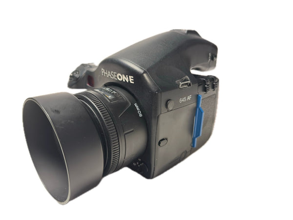 PhaseOne 645 AF with 80mm f2.8 and film back