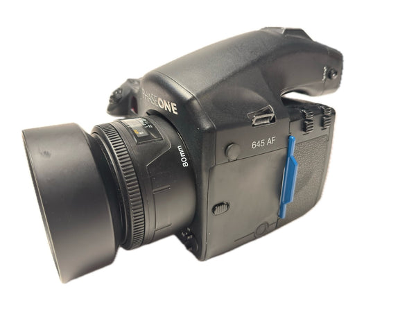 PhaseOne 645 AF with 80mm f2.8 and film back