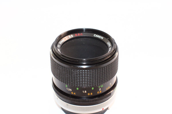 Canon FD 50mm f3.5 Macro S.S.C. - serviced April 2025