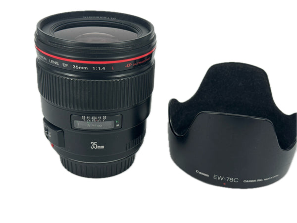 Canon EF 35mm f1.4 L with EW-78C