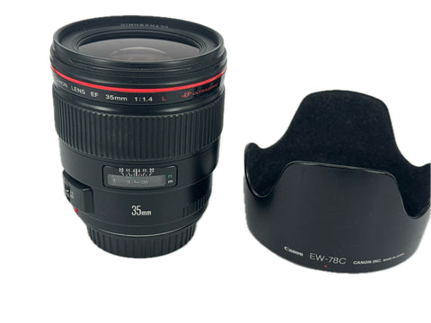 Canon EF 35mm f1.4 L with EW-78C