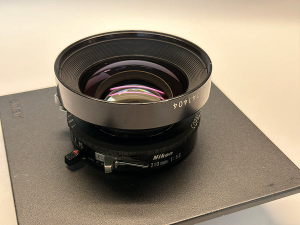Nikon 210mm f5.6 Nikkor-W in Copal 1 shutter on Sinar board