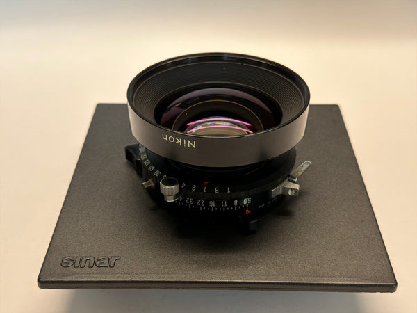 Nikon 210mm f5.6 Nikkor-W in Copal 1 shutter on Sinar board