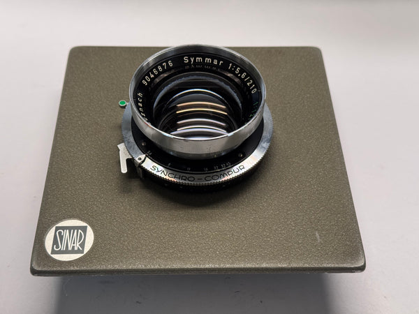 Schneider 210mm f5.6 Symmar 370mm f12 in Synchro-Compur shutter on Sinar board - Cl'a October 205