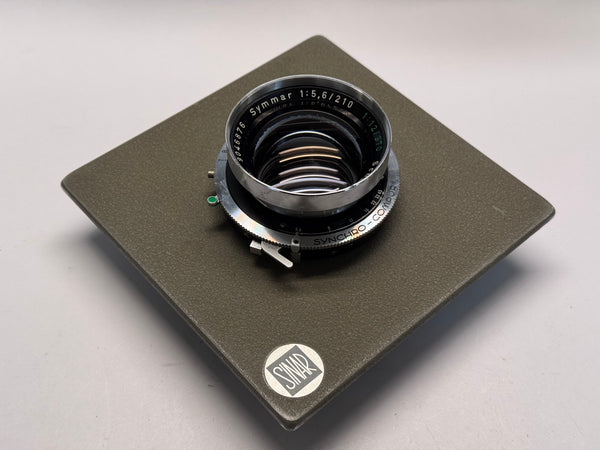 Schneider 210mm f5.6 Symmar 370mm f12 in Synchro-Compur shutter on Sinar board - Cl'a October 205
