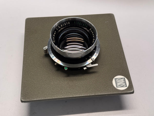 Schneider 210mm f5.6 Symmar 370mm f12 in Synchro-Compur shutter on Sinar board - Cl'a October 205