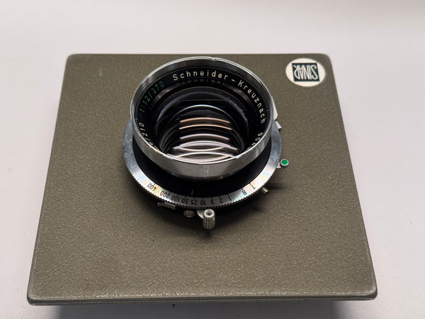 Schneider 210mm f5.6 Symmar 370mm f12 in Synchro-Compur shutter on Sinar board - Cl'a October 205
