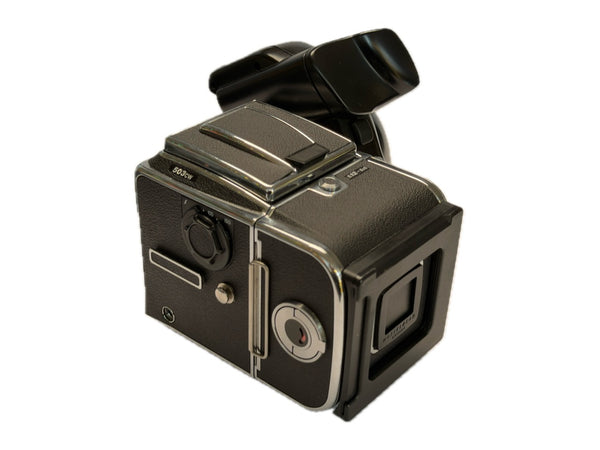 Hasselblad 503CW Chrome (10243) with E12 film back (30244) and Winder CW (44105)
