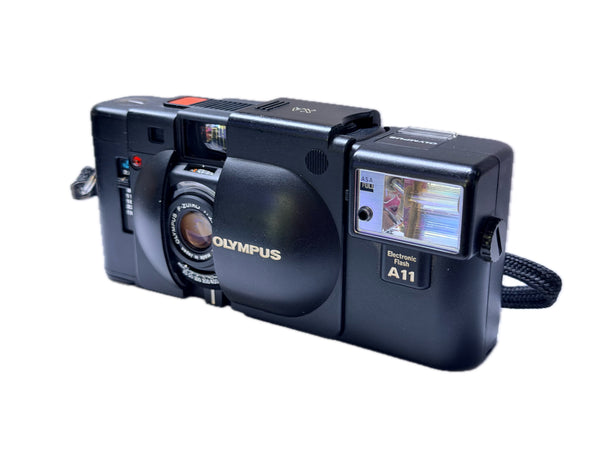 Olympus XA with A11 flash - serviced October 2026
