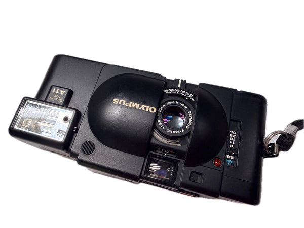 Olympus XA with A11 flash - serviced October 2026
