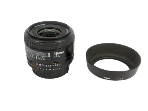 Nikon 35mm f2 AF D with hood HN-3