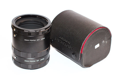 Pentax 67 extension tube set no. 1-2-3 w. case