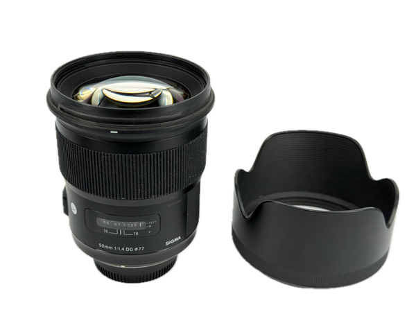 Sigma 50mm f1.4 DG ART with hood - for Nikon
