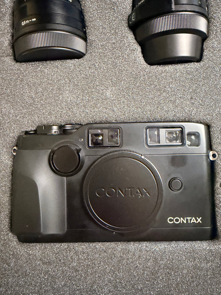 Contax G2 Black kit with 28-45-90 TLA200 and case