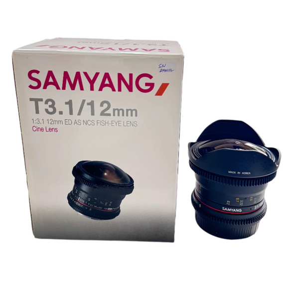 Samyang 12mm T3.1 ED AS NCS Fisheye Cine Lens - Canon EF-mount