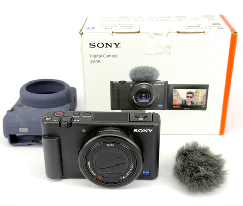 Sony ZV-1A with Microphone and neoprene case
