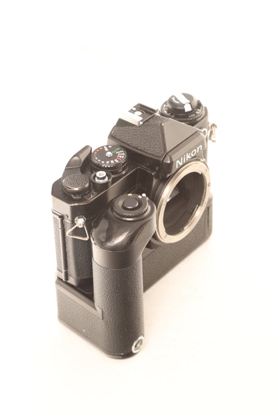 Nikon FE Black with MD-11 Motor Drive - New light seals February 2025