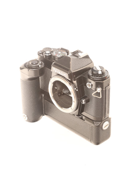 Nikon FE Black with MD-11 Motor Drive - New light seals February 2025