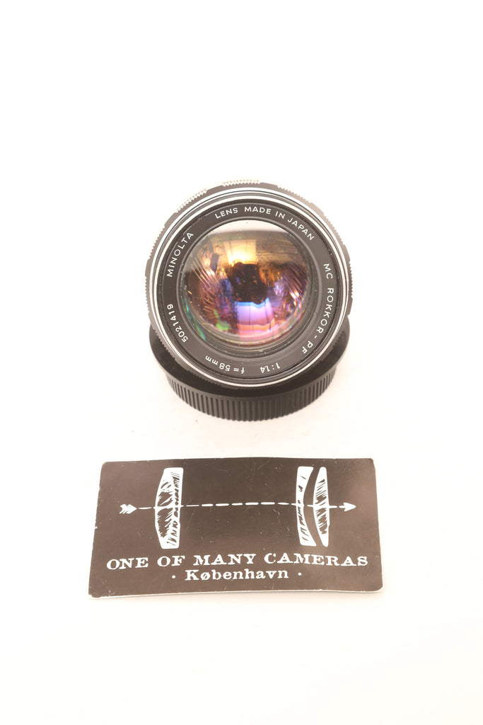 Minolta 58mm f1.4 MC Rokkor-PF