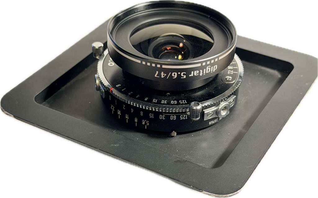 Schneider 47mm f5.6 Digitar in Copal Press shutter