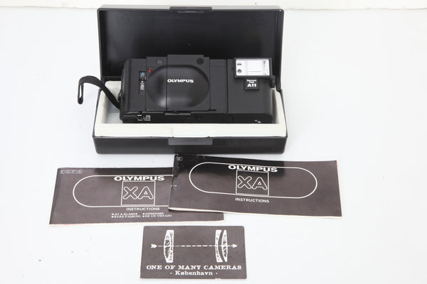 Olympus XA with A11 flash - new light seals August 2023