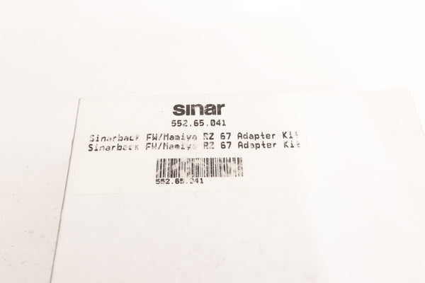 Sinar Sinarback FW/Mamiya RZ67 adapter Kit 552.65.041