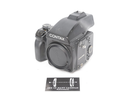 Contax 645 with Prism Finder and MFB-1 film back