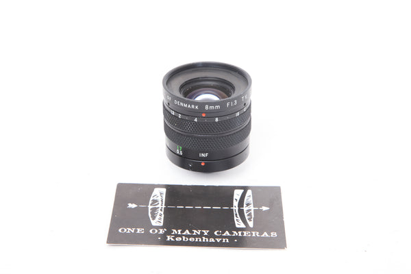 Ernitec 8mm f1.3 TV Lens - C-mount