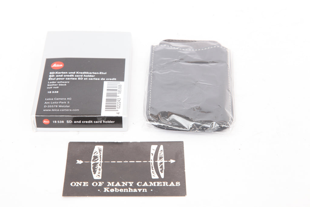 Leica SD- and credit card holder black leather 18538