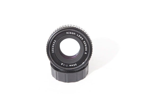 Nikon 50mm f1.8 Series E with lens hood